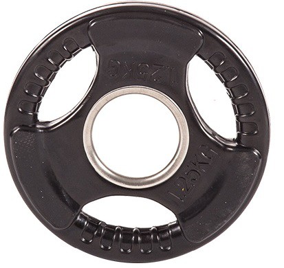 Диск обрезиненный черный 3 Handle D51мм 1,25кг Profi-Fit