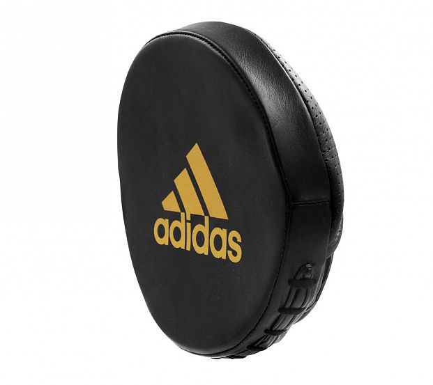 Лапы Speed Disk Punching Mitt Leather черно-золотые Adidas adiSDP01