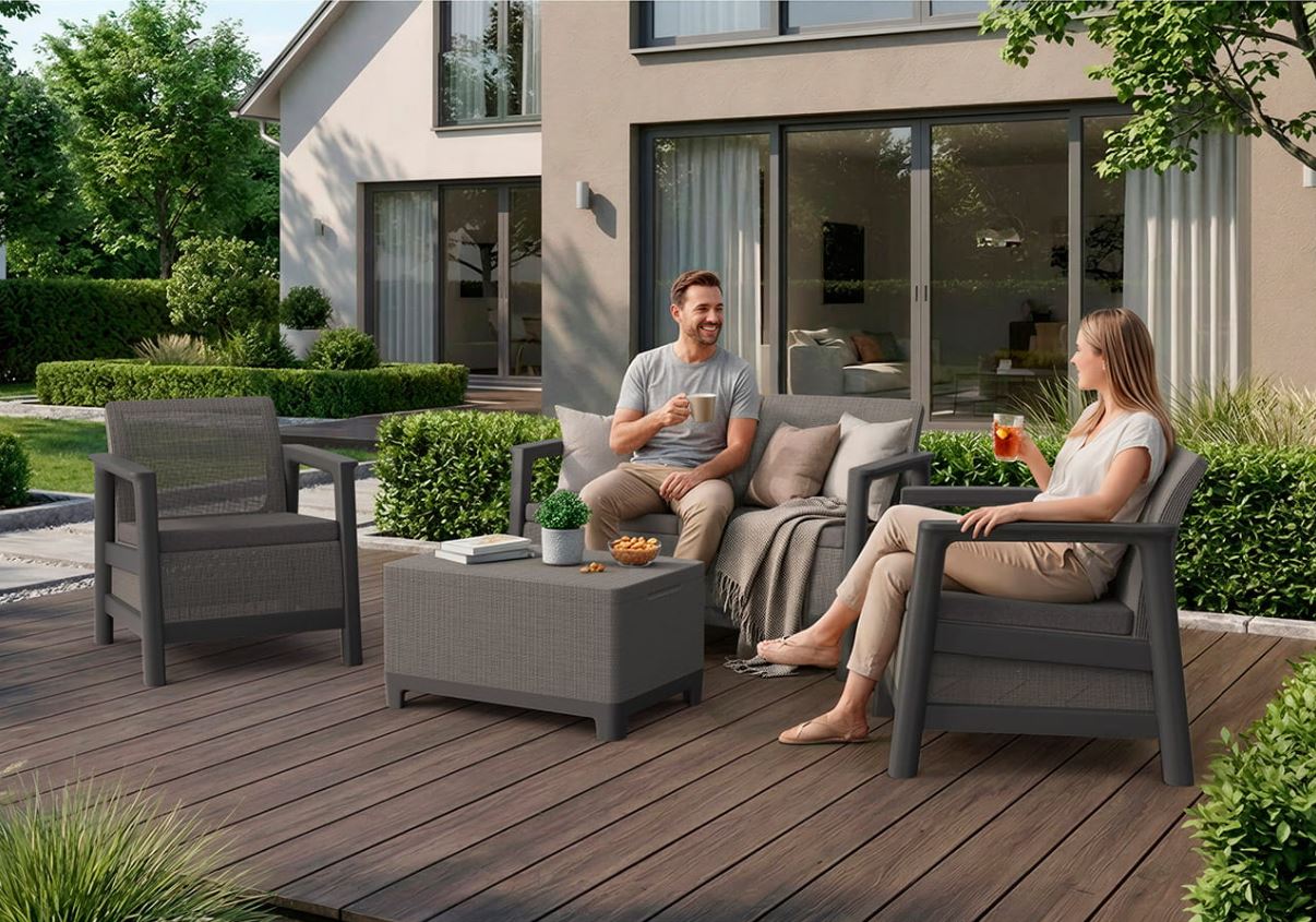 Комплект мебели Сканди (Scandi Linea 2 Seater Set) графит