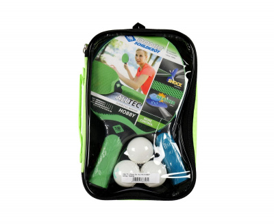 Набор для настольного тенниса Donic Alltec Hobby Outdoor (2 ракетки, 3 мячика, чехол) 788648