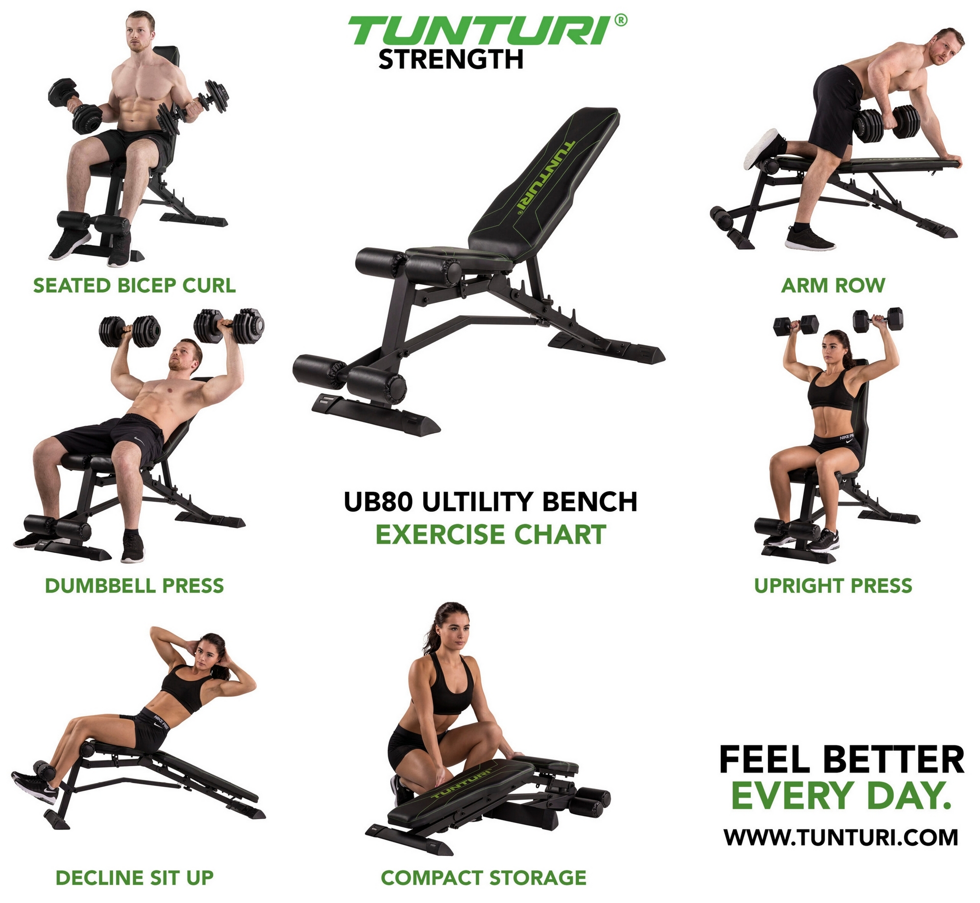 Скамья универсальная Tunturi UB80 17TSUB8000 | Premium Fitness