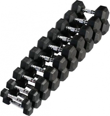 Набор гантелей гексагональных (пары) от 1-10 кг VictoryFit VF-SET110