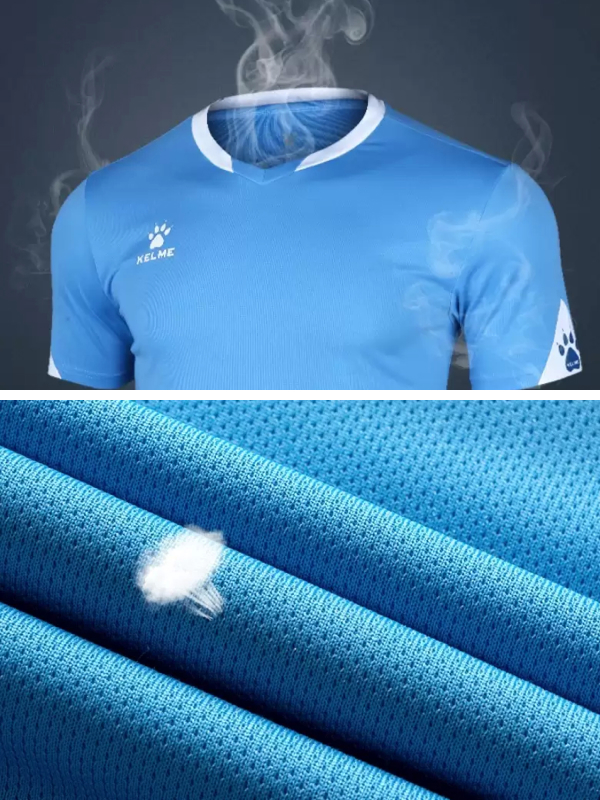 Футбольная форма Kelme Short Sleeve Football Uniform 3801099-476 Light Blue\White