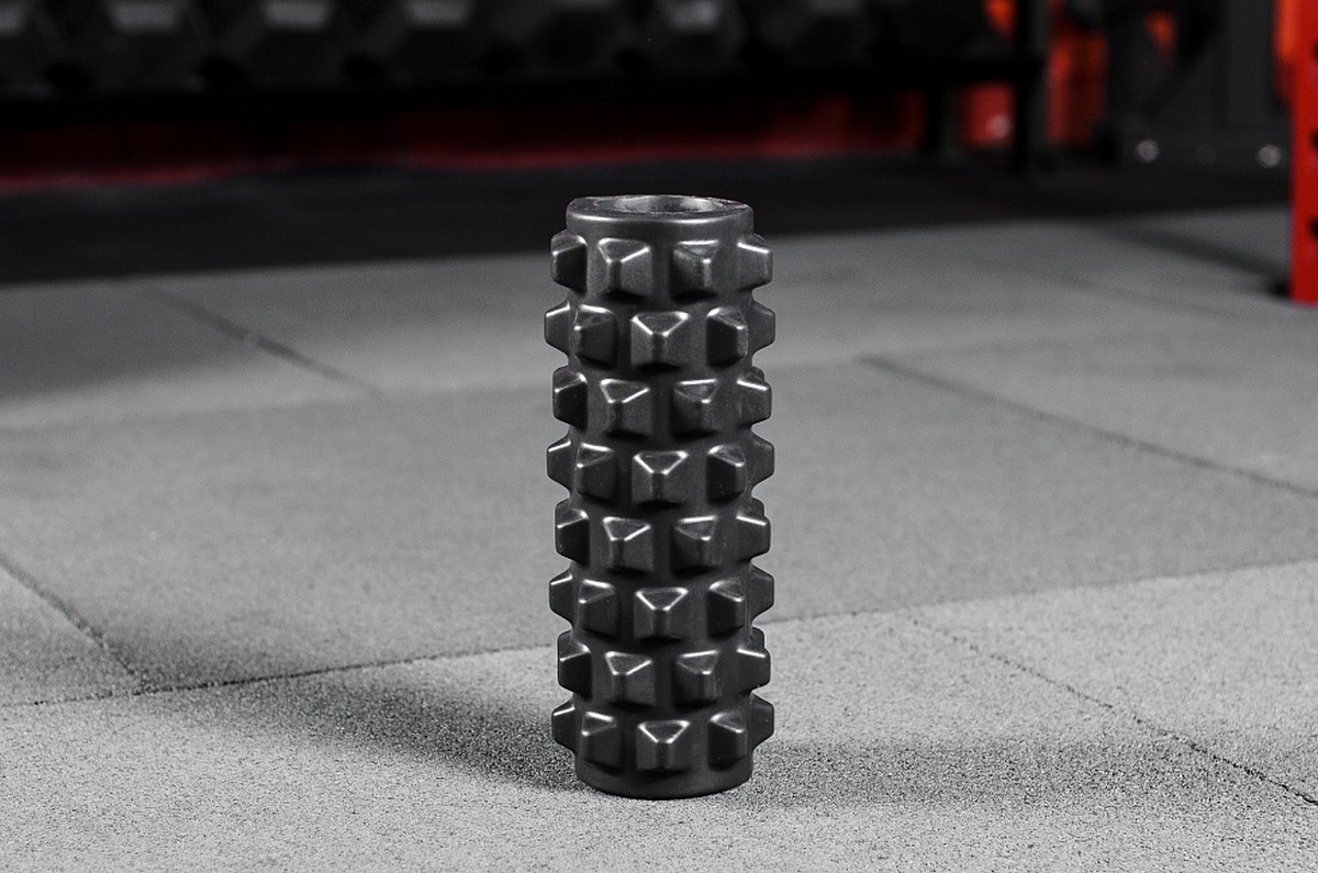 Роллер массажный YouSteel Grid foam roller 330x127мм, черный