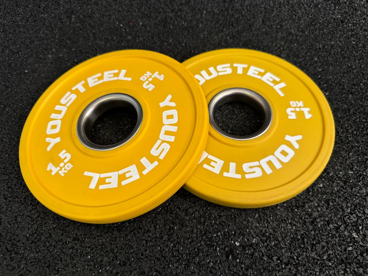 Диск 1,5кг, полиуретановый, тренировочный, желтый YouSteel