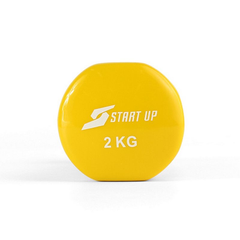 Гантель виниловая 2кг Start Up NT08010 желтый