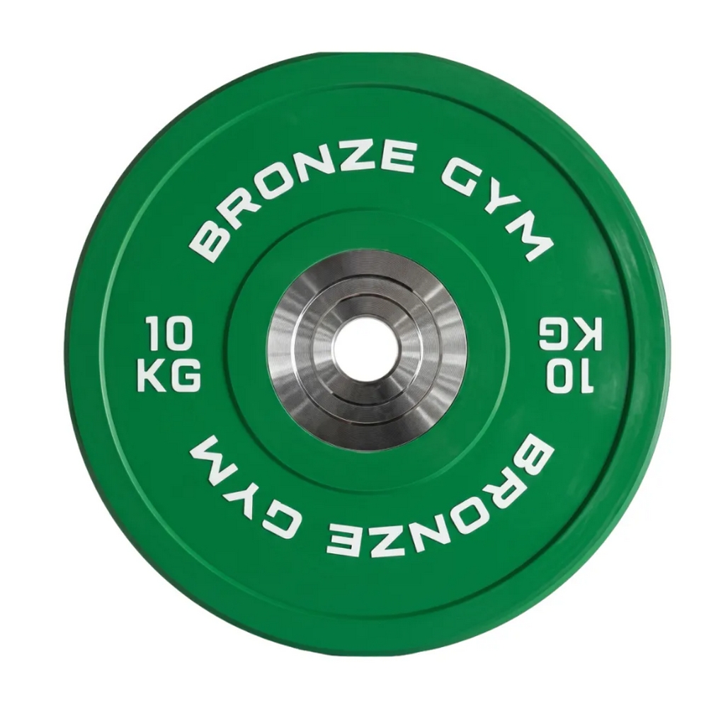 Диск олимпийский тяжелоатлетический 10 кг Bronze Gym BGPLWL100 зеленый