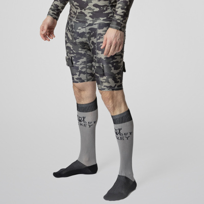 Шорты с защитной пластиковой раковиной Mad Guy Camo-Line JR net\коричневый