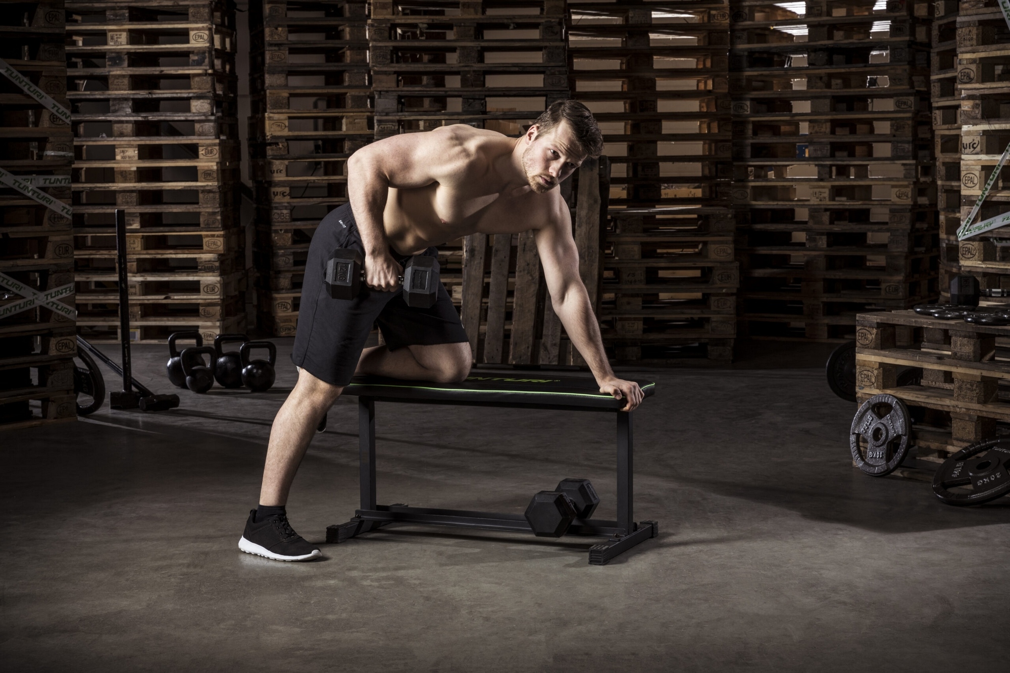 Скамья плоская Tunturi FB20 17TSFB2000 | Premium Fitness