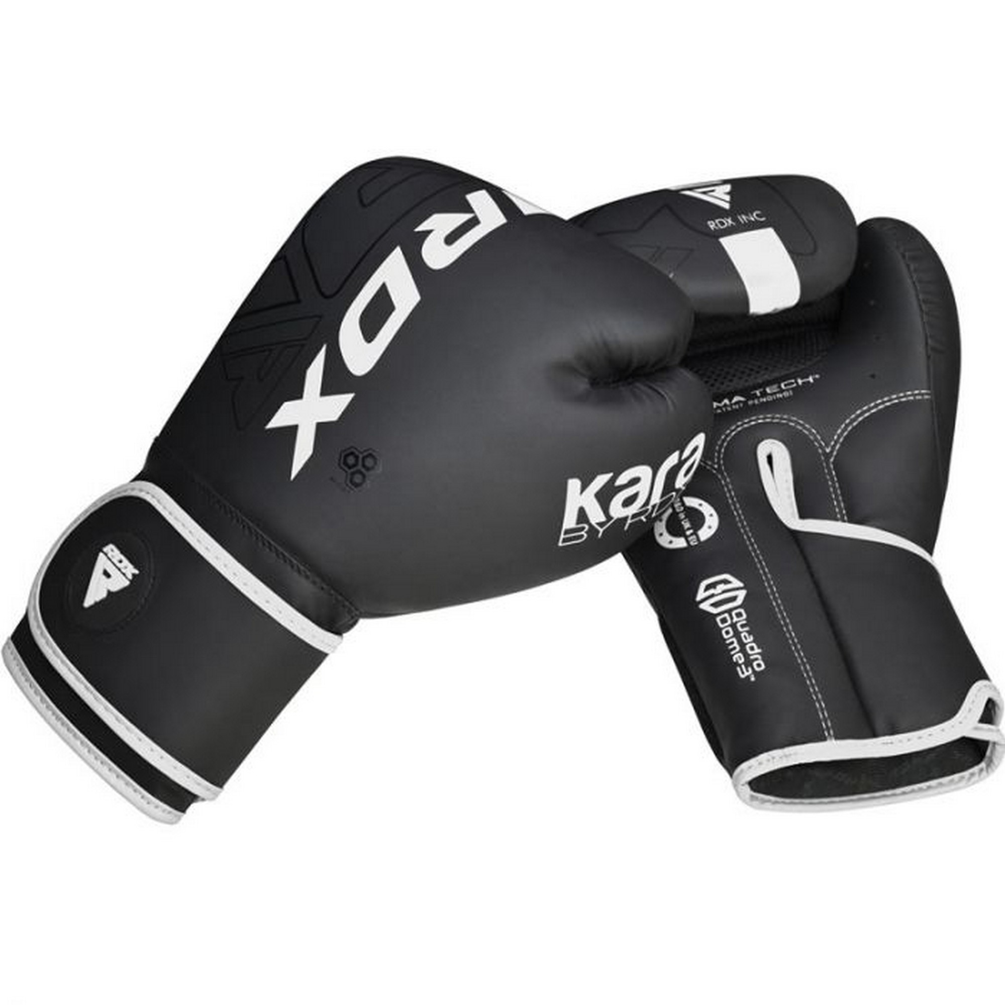 Перчатки тренировочные RDX BGR-F6MW-14OZ черный\белый матовый