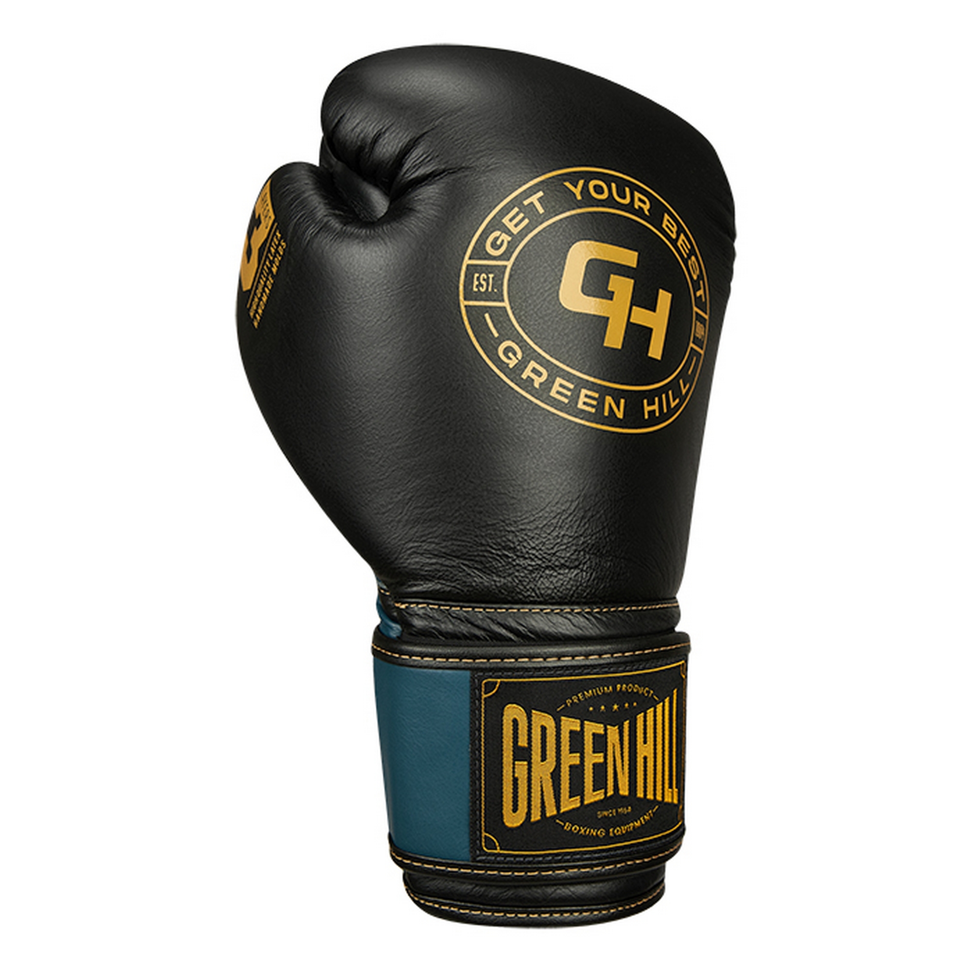 Боксерские перчатки Green Hill RAIDER THBGHB-05 чёрно-голубой