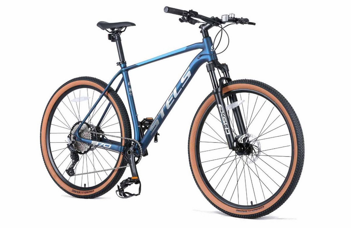 Велосипед 29" Stels Navigator 970 D (рама 21) (ALU рама) (12-ск) (ГИДРАВЛИКА) 2026 X0000001890 Темно-синий\Синий