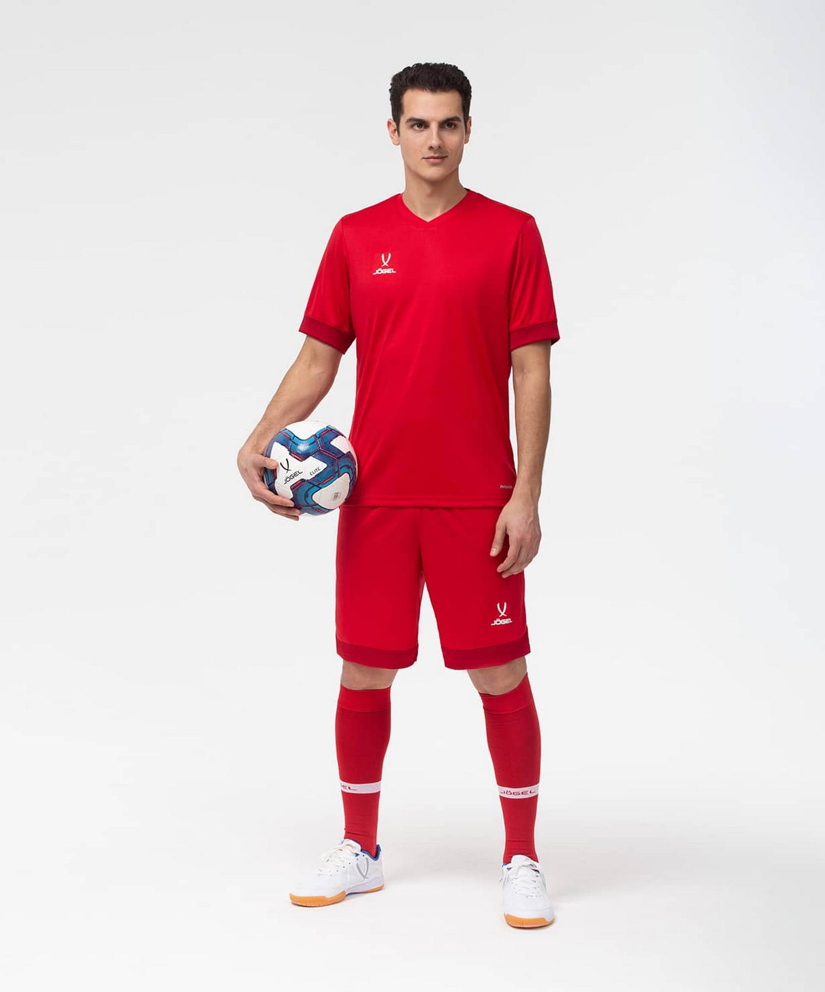 Футболка игровая Jogel Division PerFormDRY Union Jersey красный\ темно-красный\белый