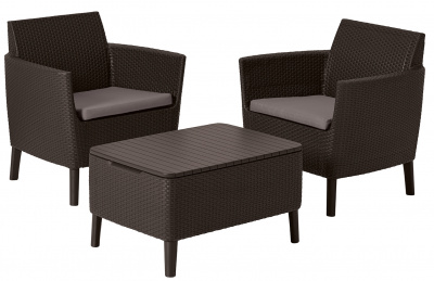 Комплект мебели Салемо балкон, коричневый Salemo balcony set