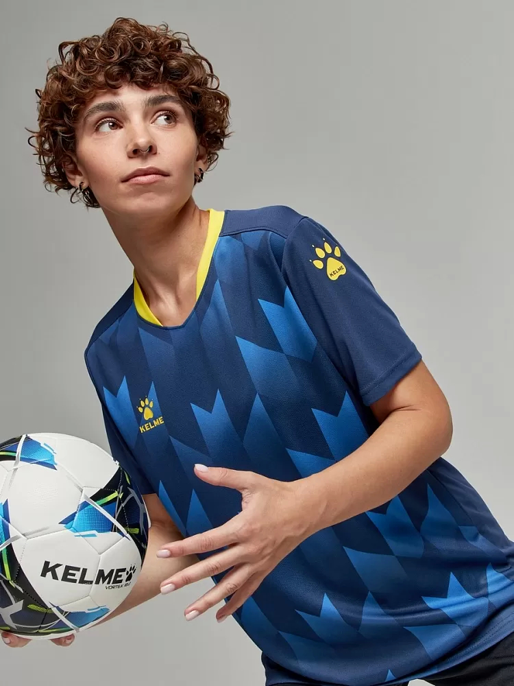 Футбольная форма Kelme Short-Sleeved Football Suit 8251ZB1003-416 Dark Blue\Black