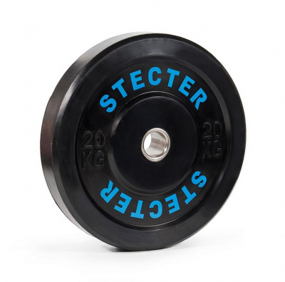 Каучуковый диск (rubber bumper plates) 20 кг Stecter