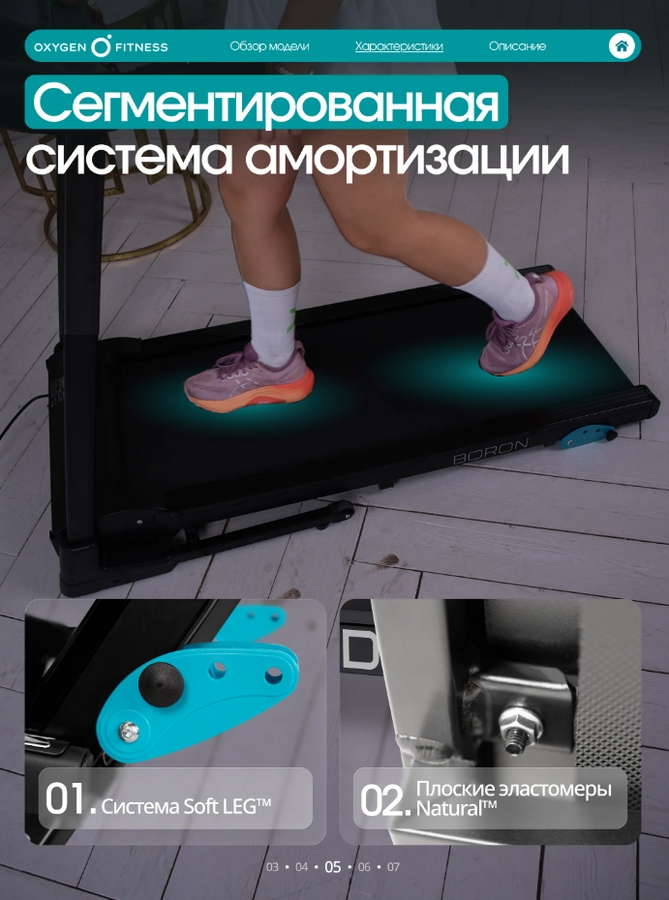 Беговая дорожка домашняя Oxygen Fitness BORON