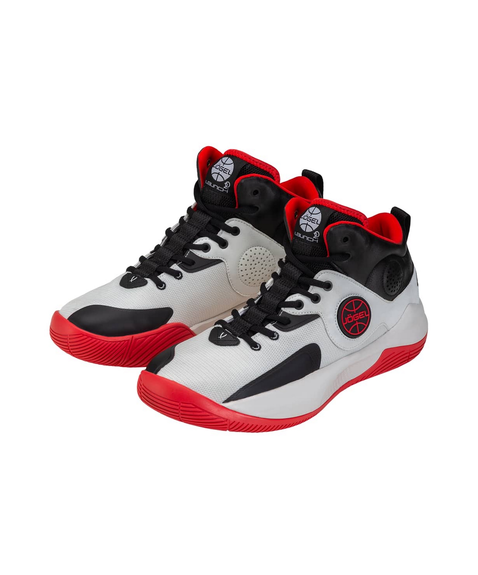 Кроссовки баскетбольные Jogel Launch MID, White\black\red