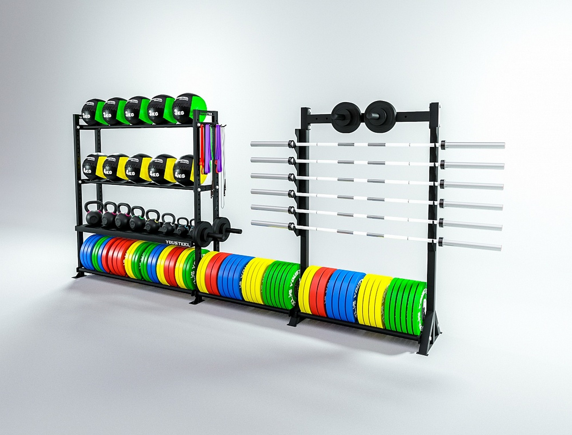 Модульные стеллажи YouSteel СТМ-4000-1950-грифы