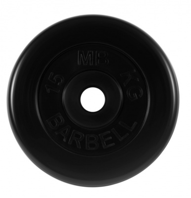 Диск обрезиненный d51мм MB Barbell MB-PltB51-15 15кг черный