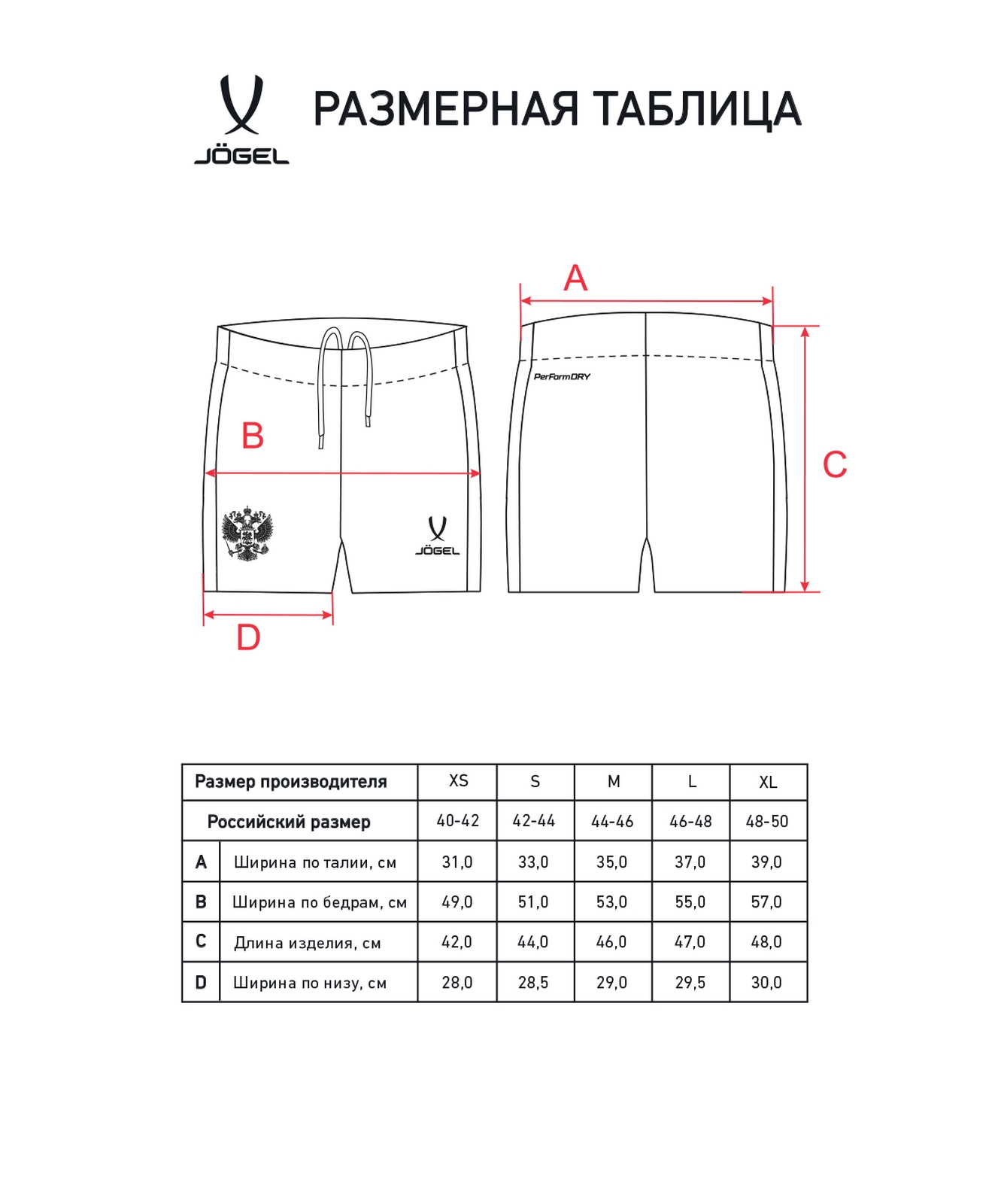 Шорты игровые женские Jogel NATIONAL PerFormDRY Home Shorts W, красный
