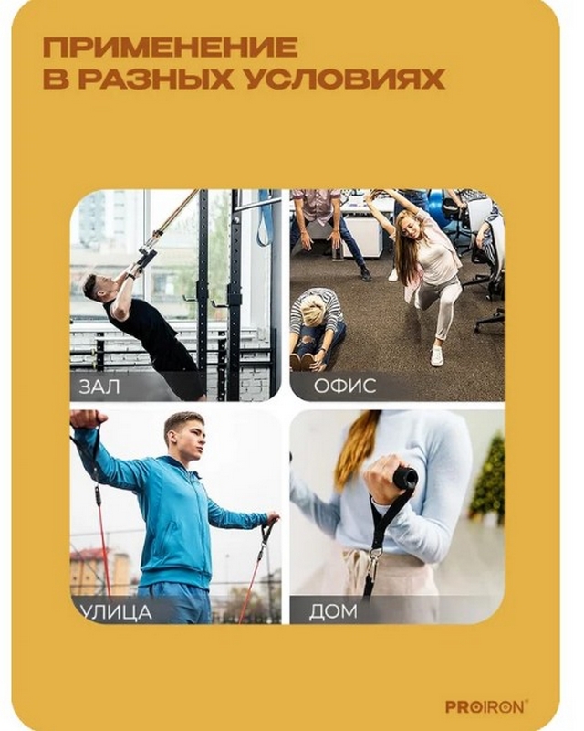 Набор эспандеров для фитнеса 5шт PROIRON НЭ005