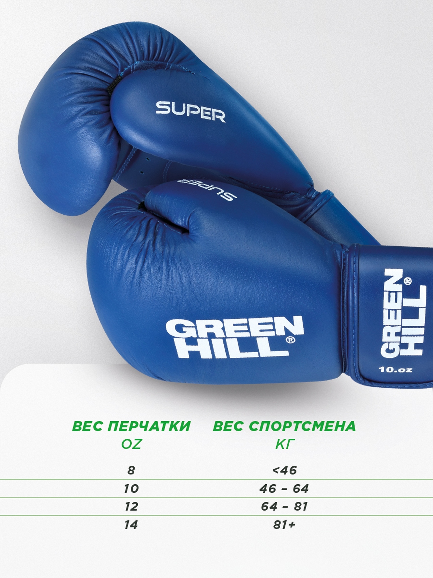 Боксерские перчатки Green Hill Super BGS-2271LR синий