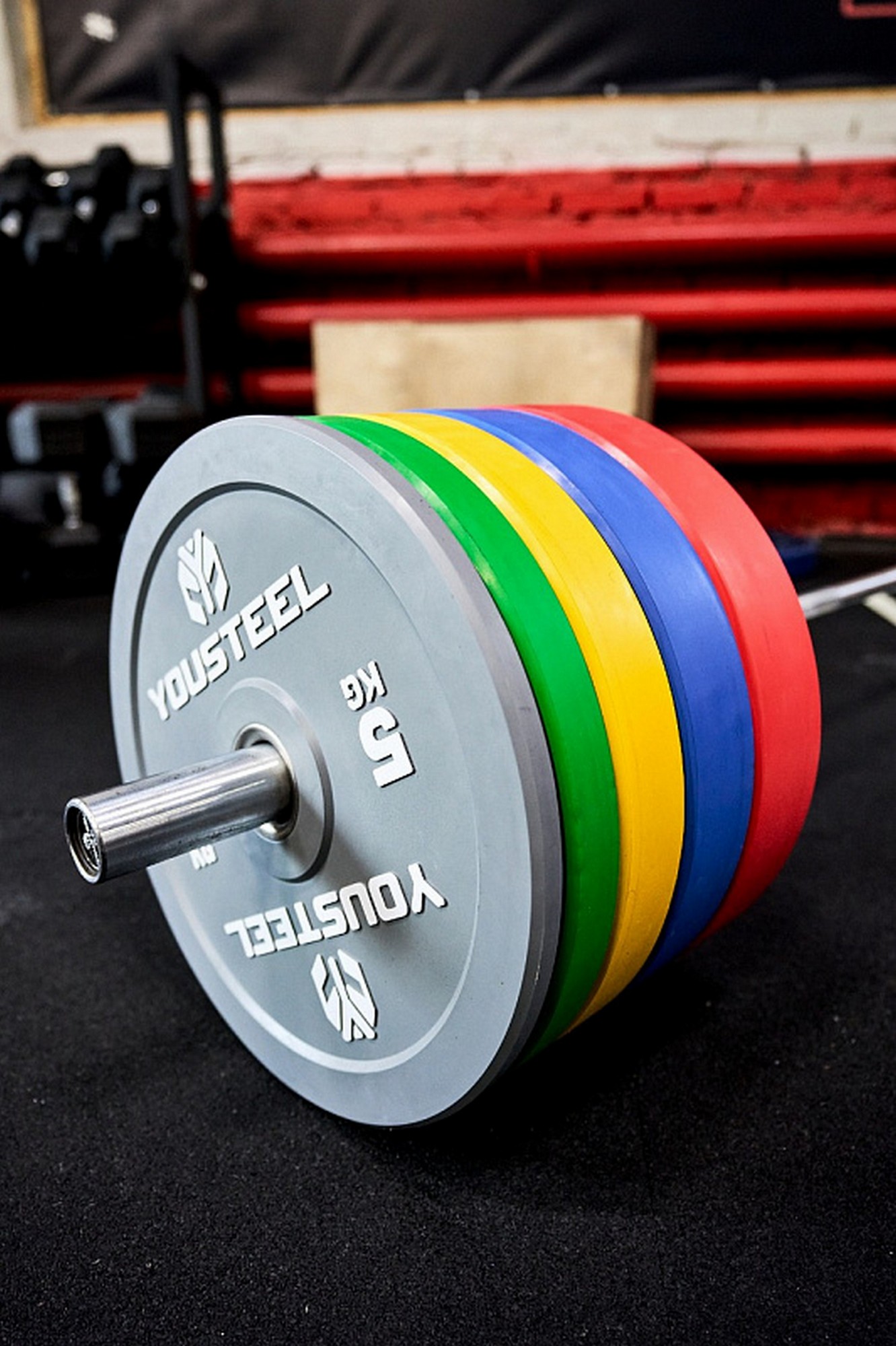Диск 5кг YouSteel EVO Bumper Plate серый