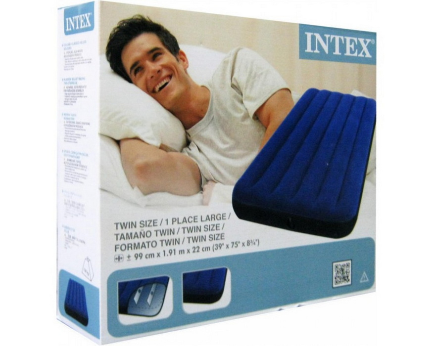 Надувной матрас Intex Classic Downy Bed, 152х203х22см 68759