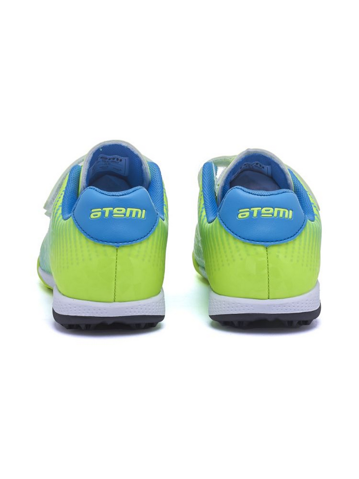 Бутсы футбольные Atemi TURF KIDS SBA-006 ярко-салатовый\синий