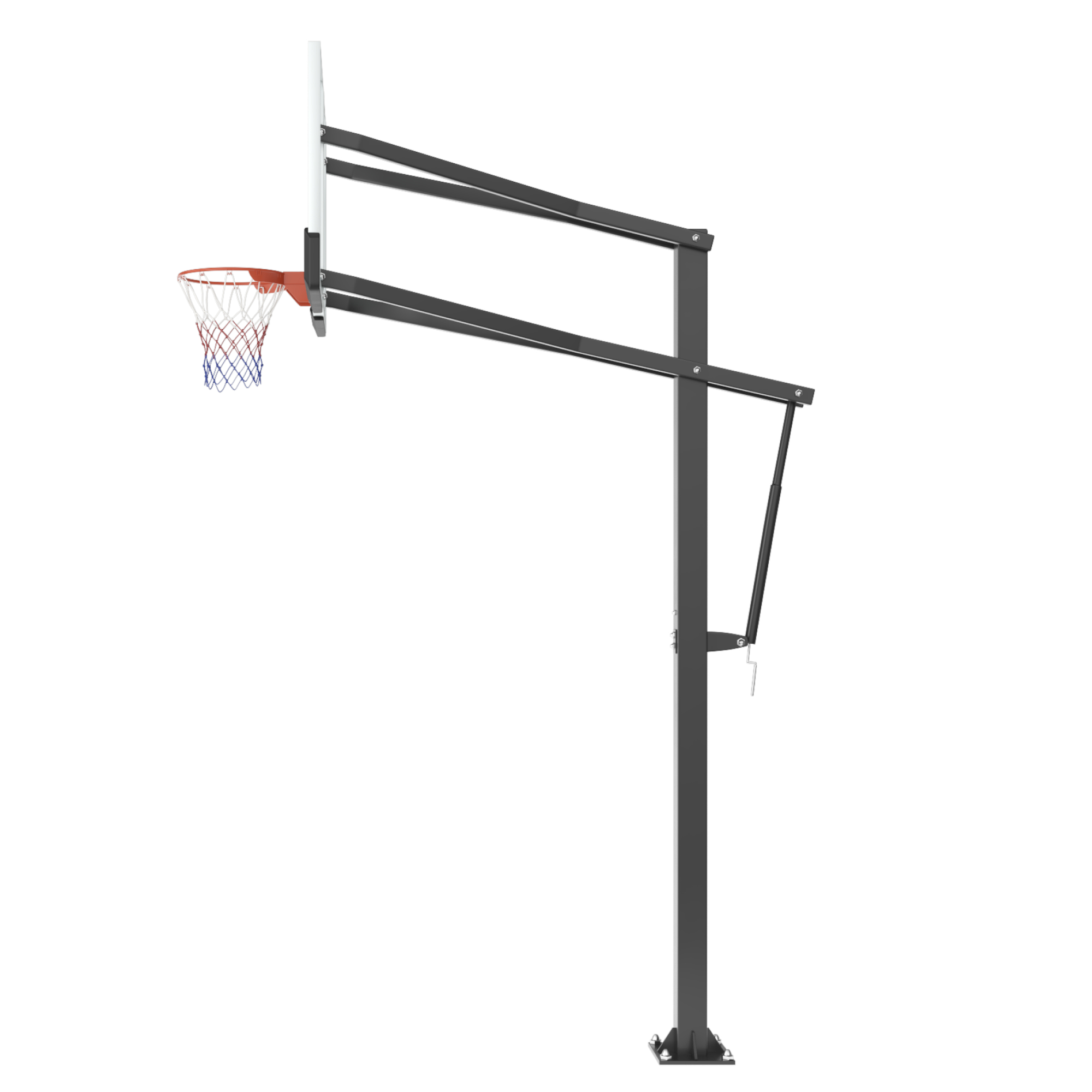Баскетбольная стойка стационарная 72"x42" R45 H230-305см Unix Line B-Stand-PC BSTSSTPR305_72PCBK