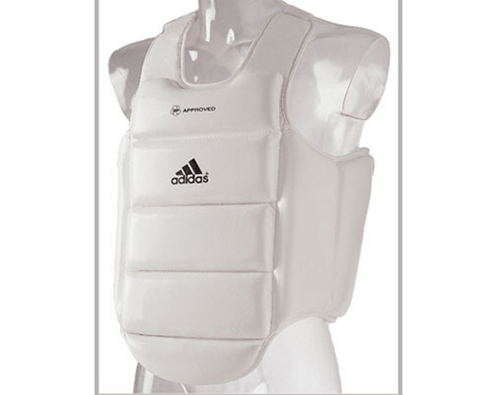 Защита корпуса Adidas Chest Guard WKF белая adiP03