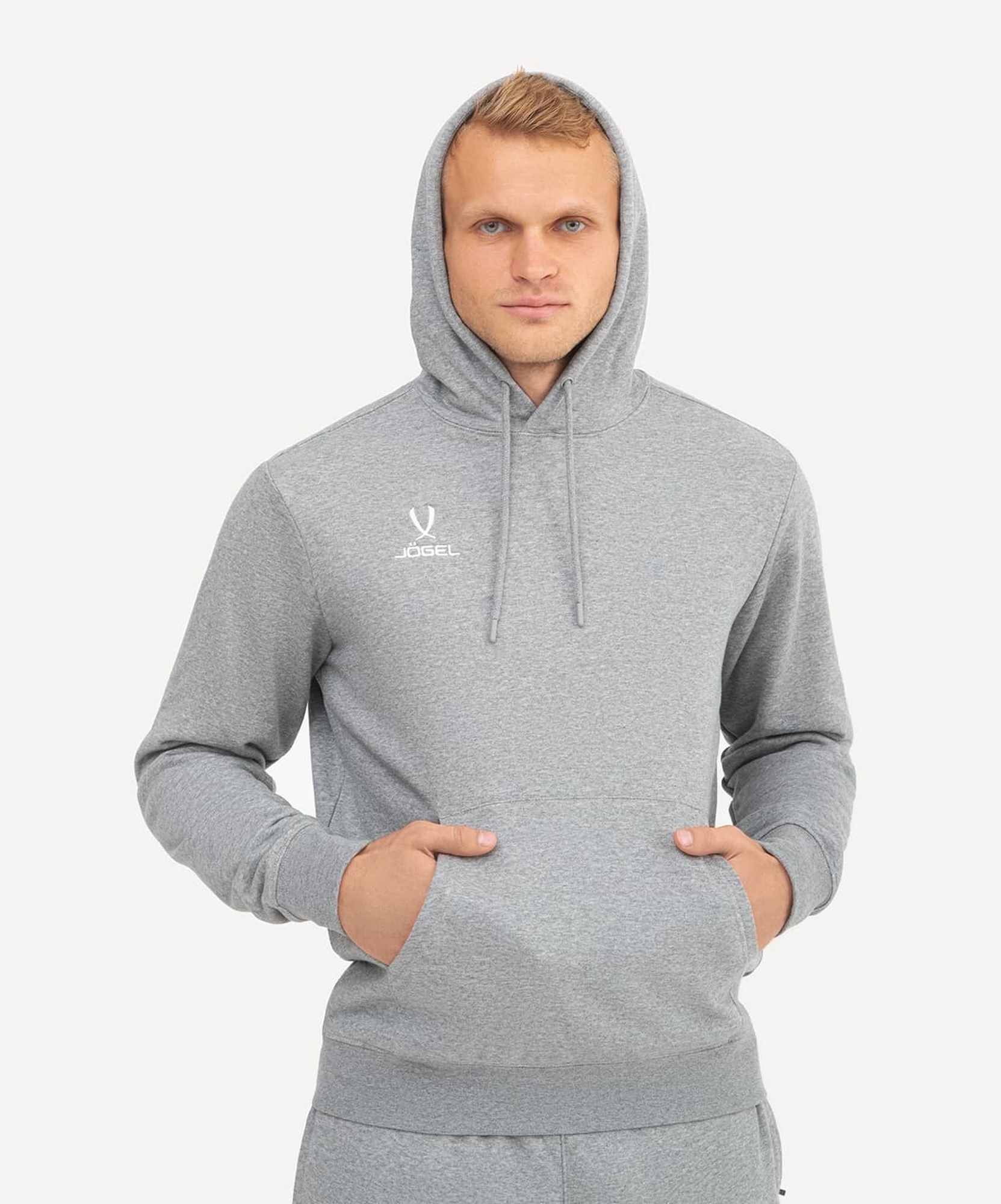 Худи Jogel ESSENTIAL Cotton Hoodie, серый меланж