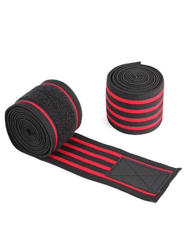 Бинт эластичный на колено (пара) Harper Gym Pro Series NT50281 черный\красный