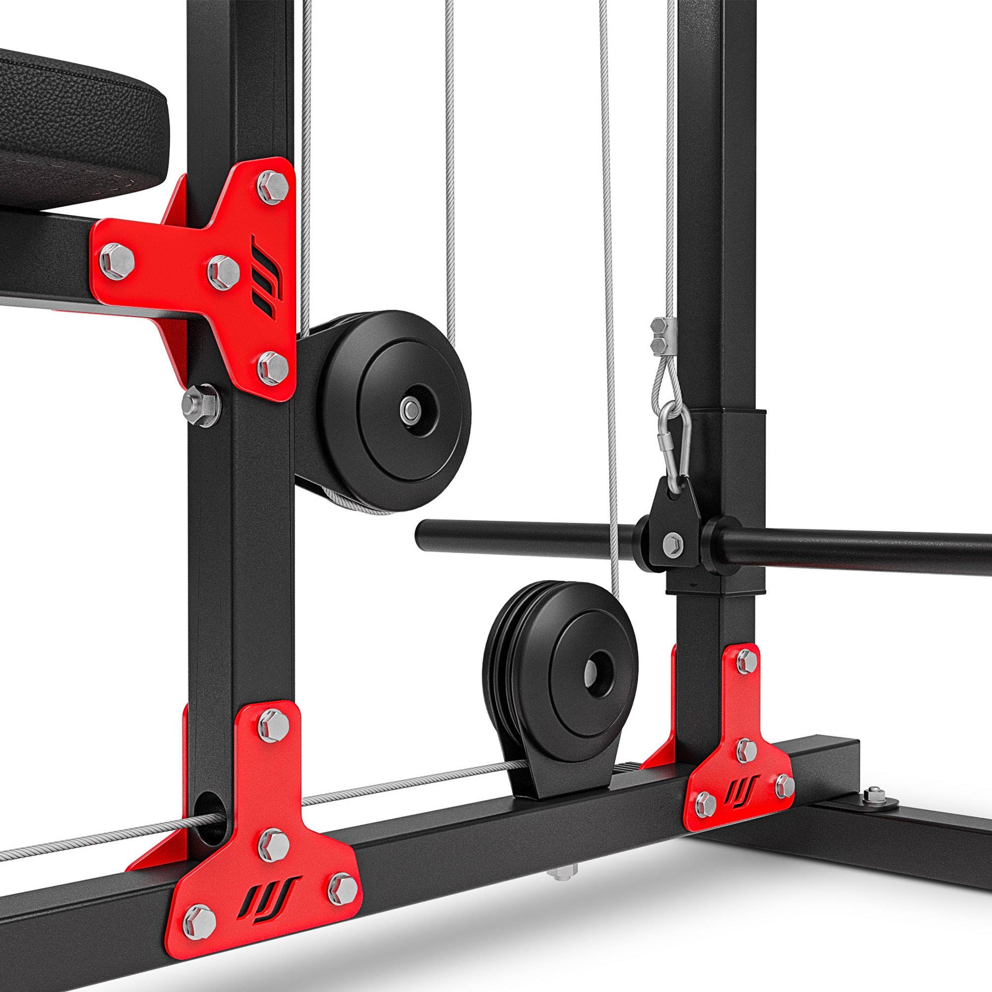 Тяга горизонтальная верхняя на свободном весе Marbo MH-W106 2.0 | Premium Fitness