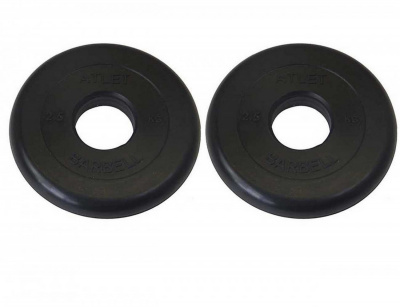 Диски обрезиненные d51 2x2,5кг MB Barbell Atlet MB-AtletB50-2,5 черный