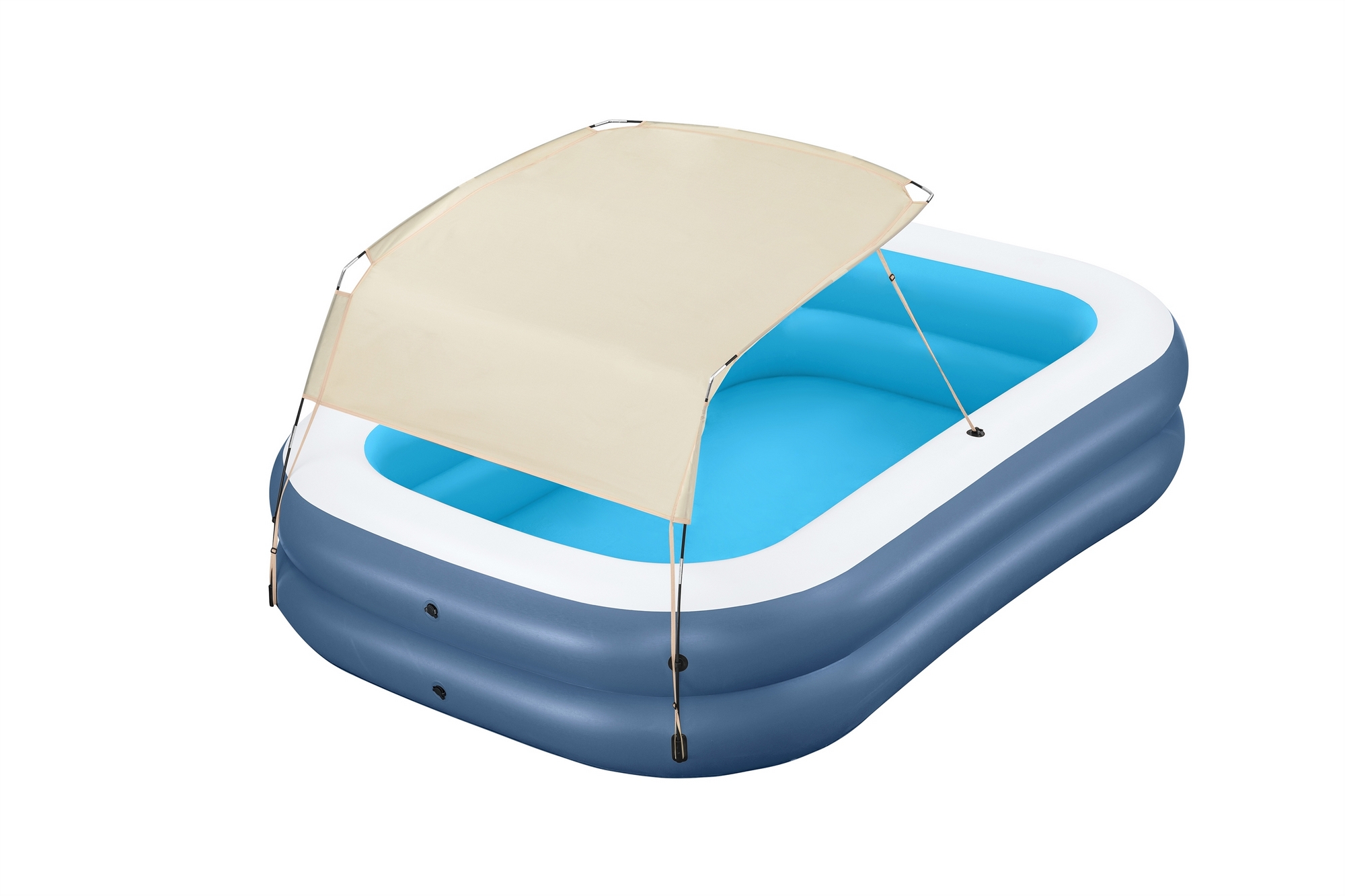 Детский надувной бассейн 254х178x140см, 778 л, от 6 лет Bestway Summer Blissn, с навесом 54449