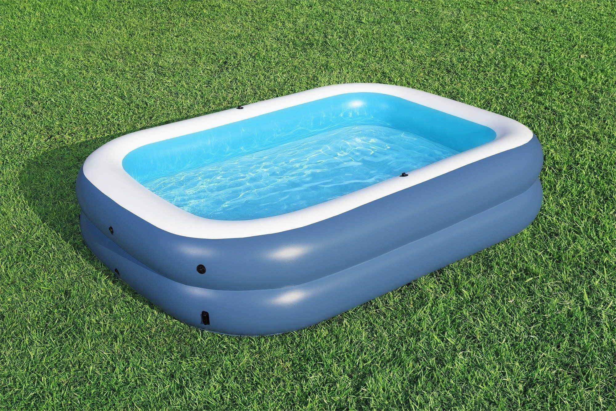 Детский надувной бассейн 254х178x140см, 778 л, от 6 лет Bestway Summer Blissn, с навесом 54449