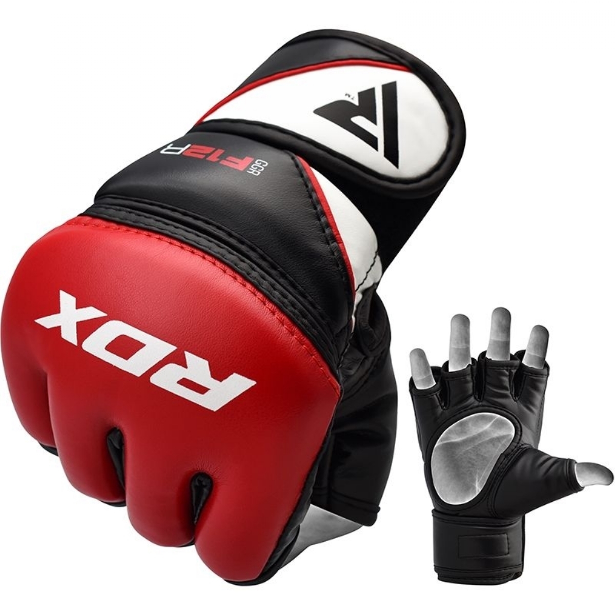 Перчатки тренировочные RDX Grappling F12 GGR-F12R черный\красный