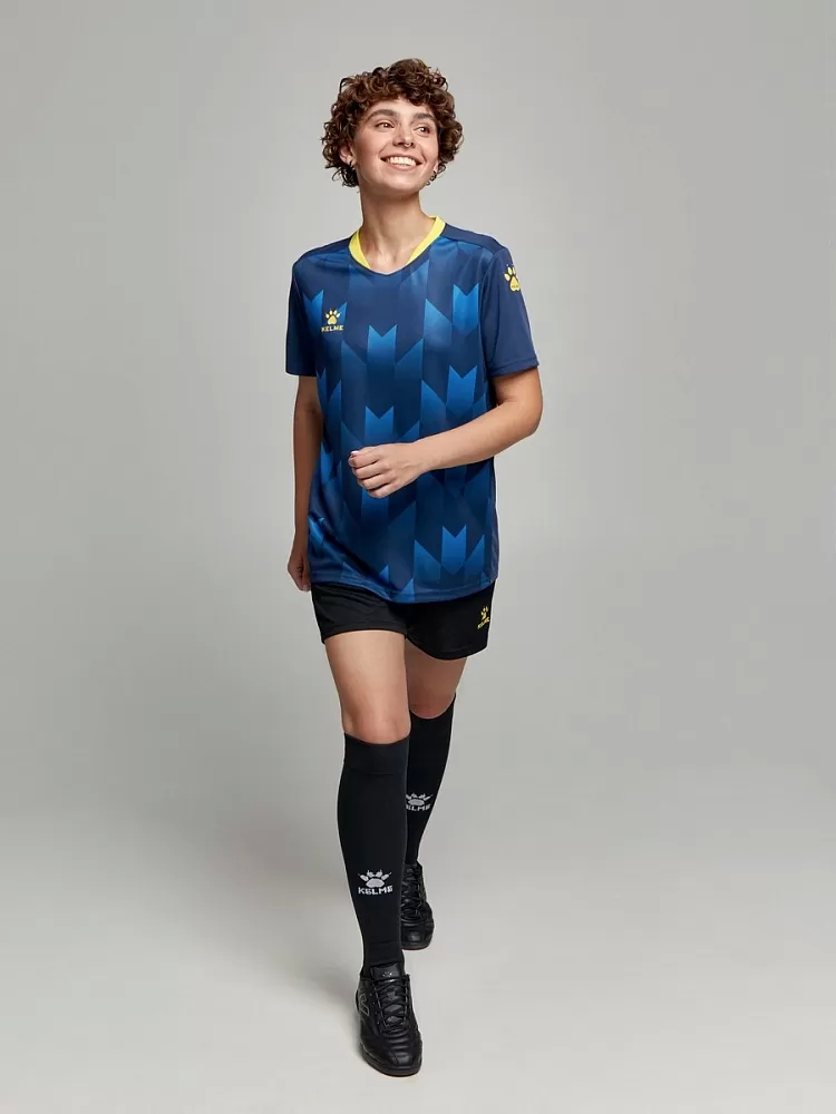 Футбольная форма Kelme Short-Sleeved Football Suit 8251ZB1003-416 Dark Blue\Black