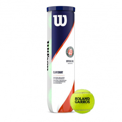 Мяч для большого тенниса, одобр.ITF, фетр, нат.резина, уп.4 шт Wilson Roland Garros Clay Court WRT115000