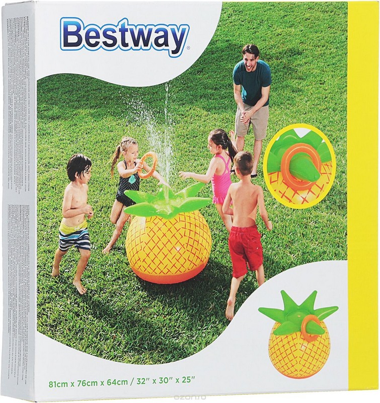 Надувная игрушка-фонтанчик с кольцами 81х76х64см Bestway Ананас 52234