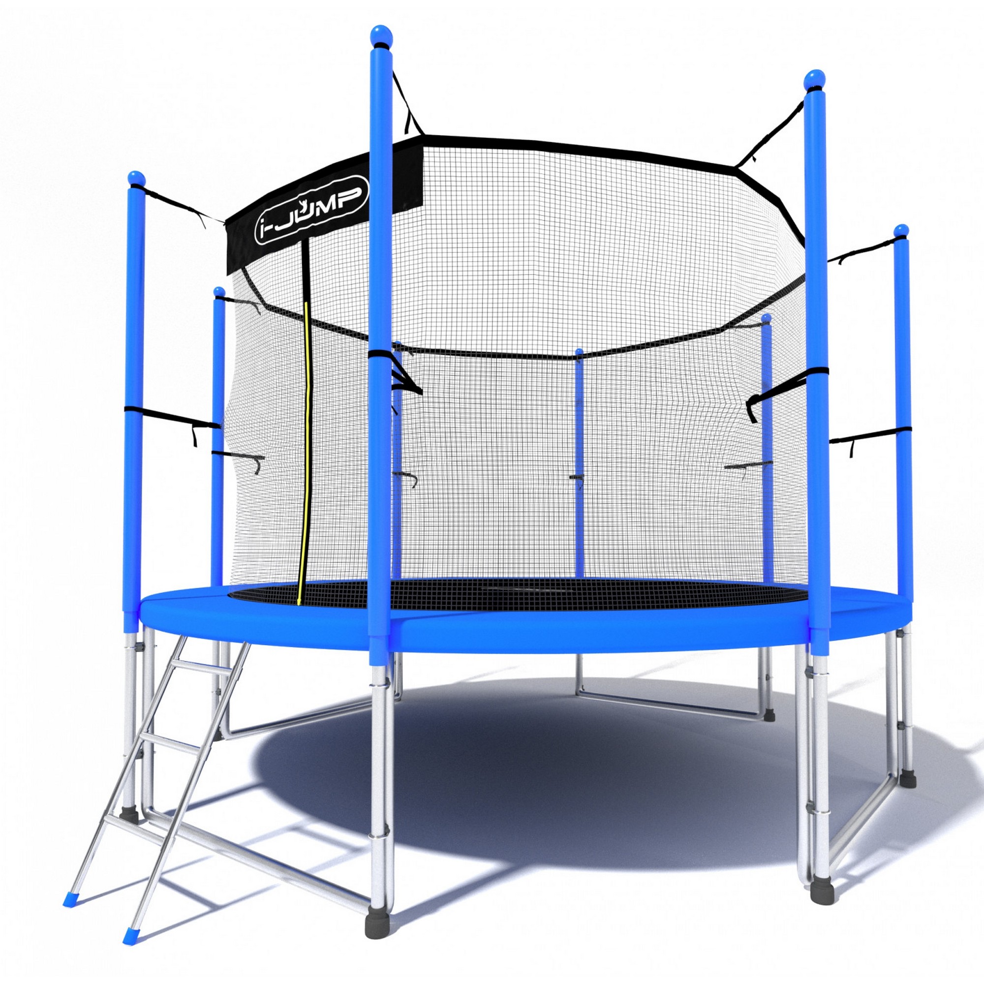 Батут 12ft i-Jump Classic Light с лестницей синий