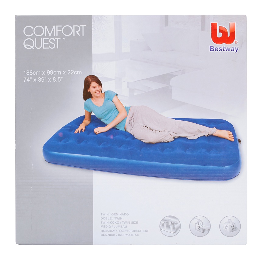 Надувной матрас Bestway Flocked Air Bed, 188х99х22см 67001