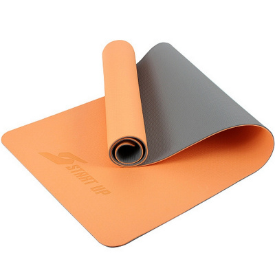 Коврик для фитнеса и йоги, TPE, 183х61х0,6см Start Up ZH-01 Peach\Gray