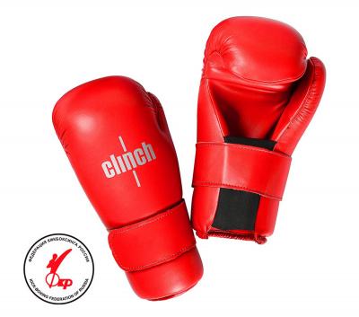 Перчатки полуконтакт Clinch Semi Contact Gloves Kick C524 красный