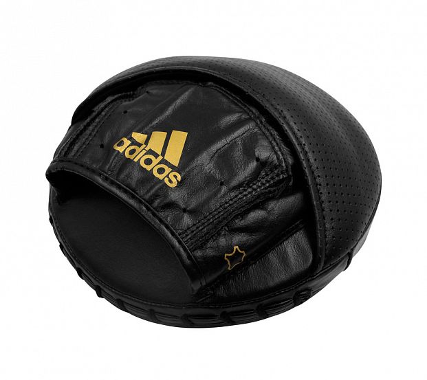Лапы Speed Disk Punching Mitt Leather черно-золотые Adidas adiSDP01
