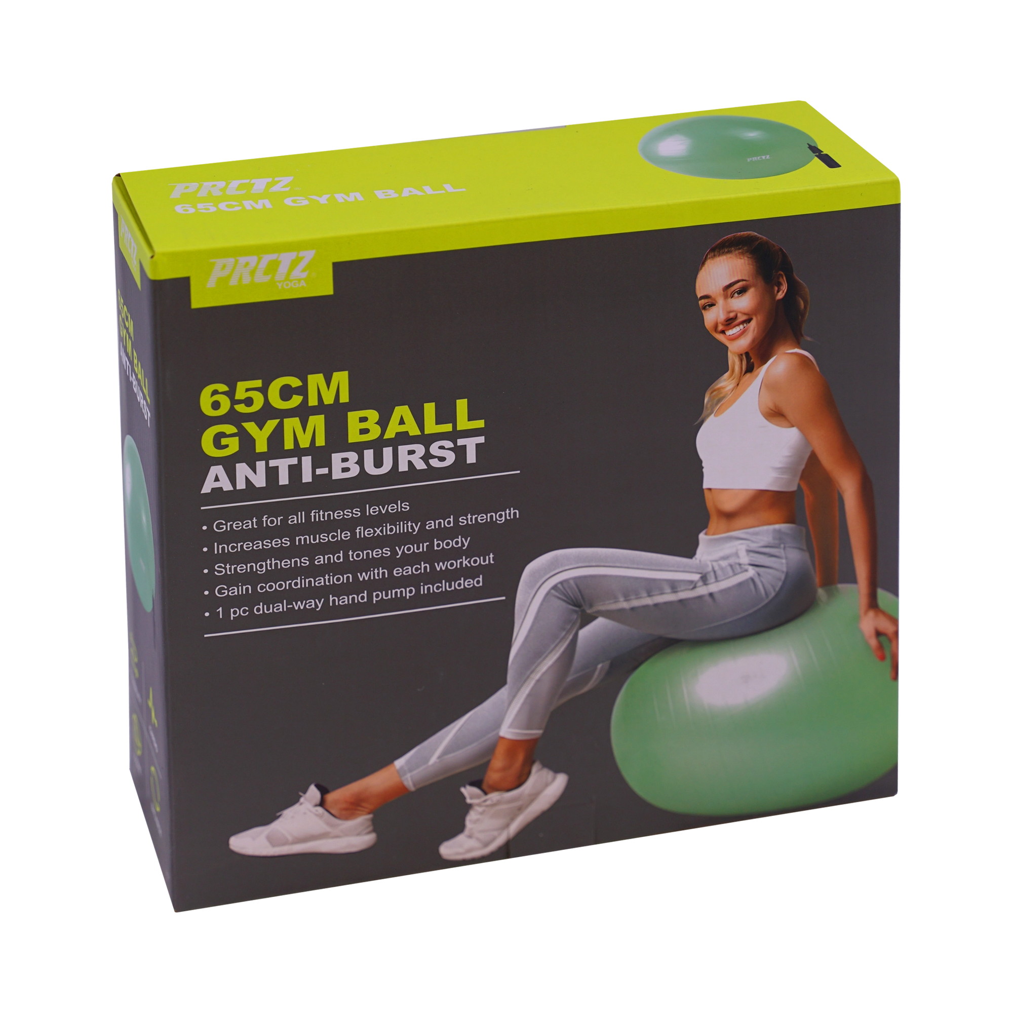 Мяч гимнастический d65 см PRCTZ GYM BALL ANTI-BURST PY6020