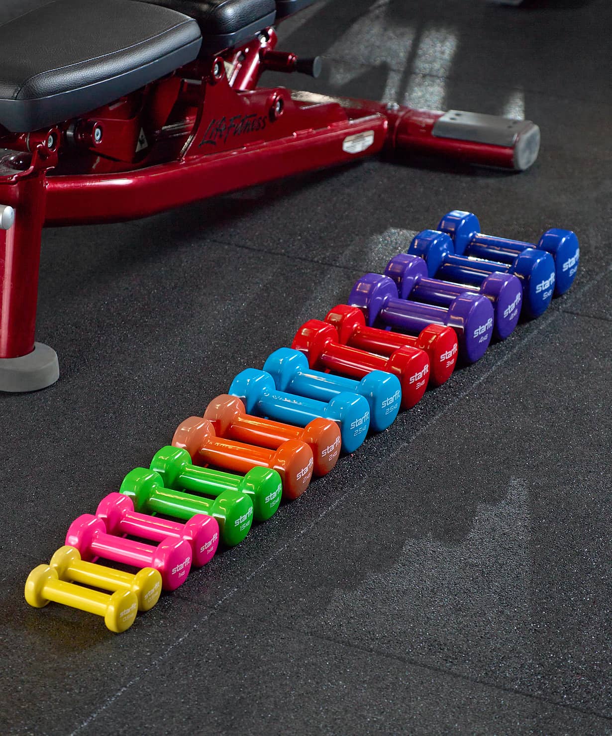 Гантель виниловая Star Fit DB-101 4 кг, фиолетовый.