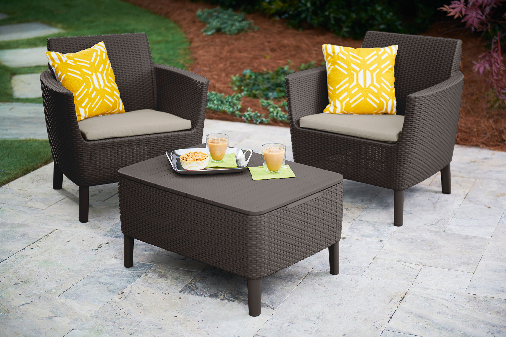 Комплект мебели Салемо балкон, коричневый Salemo balcony set